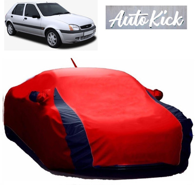 AutoKick Car Cover For Ford Fiesta Old (With Mirror Pockets)(Red, Blue)