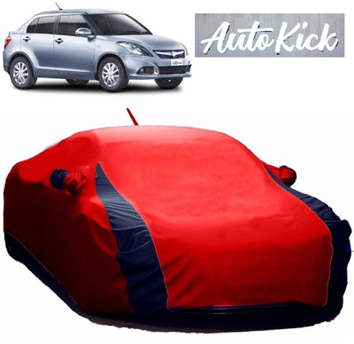AutoKick Car Cover For Maruti Suzuki Swift Dzire (With Mirror Pockets)(Red, Blue)