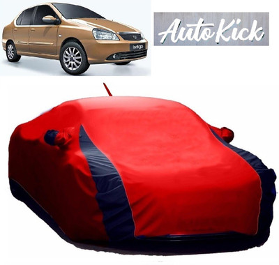 AutoKick Car Cover For Tata Indigo CS (With Mirror Pockets)(Red, Blue)