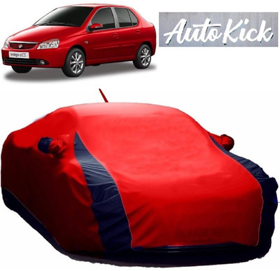 AutoKick Car Cover For Tata Indigo eCS (With Mirror Pockets)(Red, Blue)