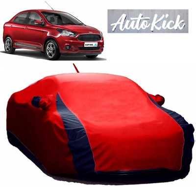 AutoKick Car Cover For Ford Figo Aspire (With Mirror Pockets)(Red, Blue)