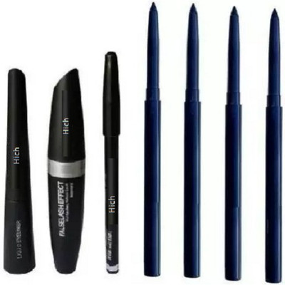hich Eyebrow Pencil Black & Liquid EyeLiner & Mascara & kajal 4 pcs(7 Items in the set)