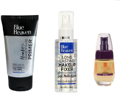 BLUE HEAVEN PRIMER,MAKE UP FIXER,FOUNDATION FLORINA(3 Items in the set)