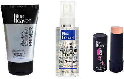 BLUE HEAVEN primer, make up stick , make up fixer(3 Items in the set)