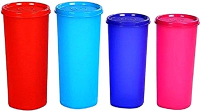 Signoraware Plastic Grocery Container  - 500 ml, 370 ml(Pack of 4, Multicolor)