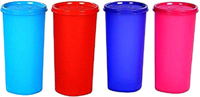 Signoraware Plastic Grocery Container  - 370 ml(Pack of 4, Multicolor)