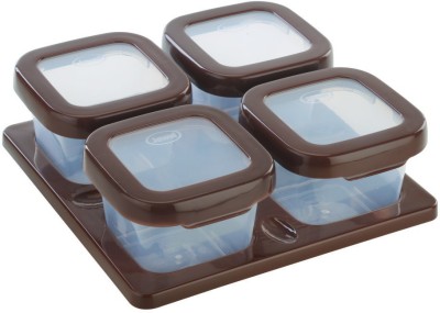 JEWEL Plastic Utility Container  - 300 ml, 300 ml, 300 ml, 300 ml(Pack of 4, Brown)