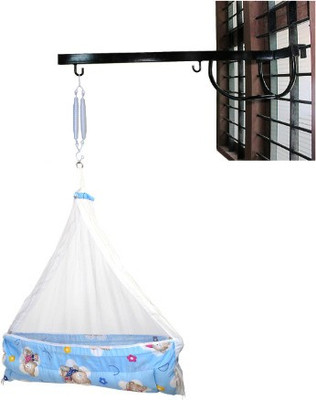 VParents Cruze baby Swing cradle with Hanging spring Window cradle Metal Hanger(Blue)