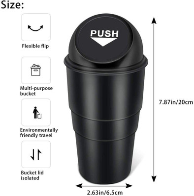 MAN MET Plastic Dustbin(Black)