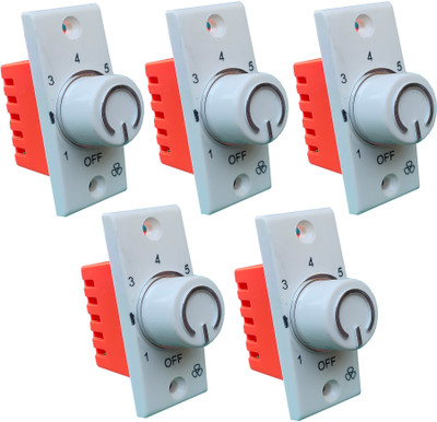 STEPZON Fan Regulator - 6 Pcs Fancy 7 Step Fan Regulator for Home & Office Step-Type Button Regulator