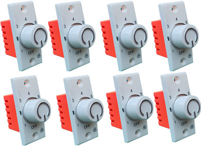 STEPZON Fan Regulator - 8 Pcs Fancy 7 Step Fan Regulator for Home & Office Step-Type Button Regulator