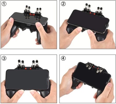 Triangle Ant Finger All-in-One PUBG Mobile Game Controller Free Fire Key Button Joystick Gamepad  Gamepad(Black, For Android, iOS)