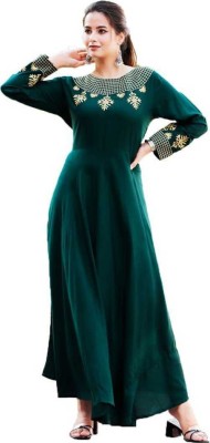 Harsha Creation Anarkali Gown(Green)