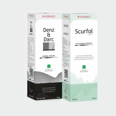 10% OFF on Atrimed Denz & Darc Hair Oil and Scurfol Anti-Dandruff Topical Pack of 2(200 ml) 10% OFF on Atrimed Denz & Darc Hair Oil and Scurfol Anti-Dandruff Topical Pack of 2(200 ml)