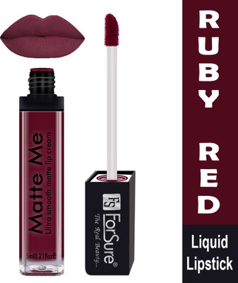 ForSure Matte Me Liquid Lipstick (Non Transferable)(Ruby Red, 5 ml)
