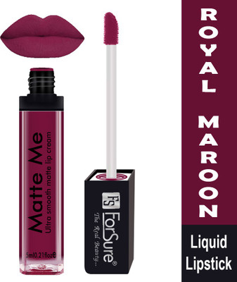 ForSure Matte Me Liquid Lipstick (Non Transferable)(Royal Maroon, 5 ml)