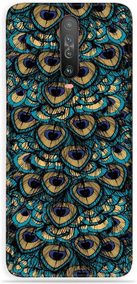 OggyBaba POCO X2 Mobile Skin(( Peacock Feather With Sparkle Finish ))