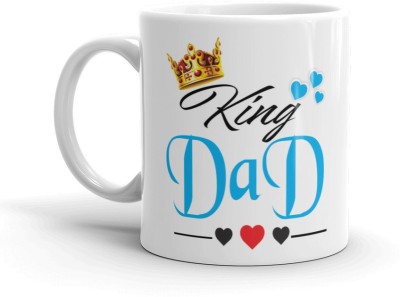 Krishnamcart King Dad ceramic coffee mug 320ml Ceramic Coffee Mug(320 ml)