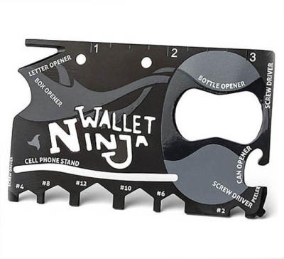 Geek Lab Wallet Ninja Multi Utility Tool 18 Multi-utility Knife(Black)