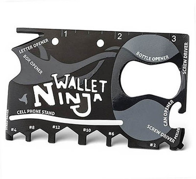 Right Gear Wallet Ninja Multi Utility Tool 18 Multi-utility Knife(Black)