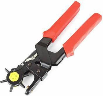 SHB Leather Belt Hole Punch Punch Plier Punch Plier (Length : 6 inch) Multi Utility Plier(1 Tools, Red, Black)