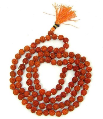 Creative Terry Certified Natural Rudraksha Mala (108+1) Beads Size 9mm With Lab Tested Certificate Wood Chain Wood Chain
