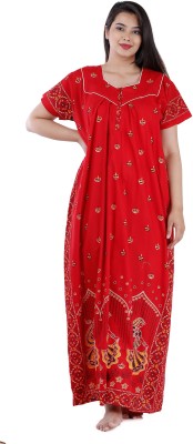 For N Beauty Women Nighty(Red)