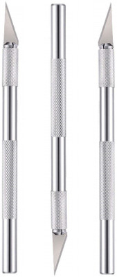 Fedus NA Metal Grip Hand-held Paper Cutter(Set Of 3, Silver)
