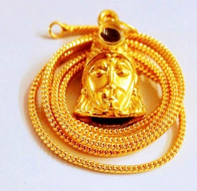 Creative Terry Shree Hanuman Chalisa Yantra Locket / pendant with gold plated chain Hanuman Kavach Yantra for Men and Women Brass Yantra Gold-plated Brass Locket