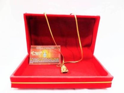 Creative Terry Shree Hanuman Chalisa Yantra Locket / pendant with gold plated chain Hanuman Kavach Yantra for Men and Women Brass Yantra Gold-plated Brass Locket