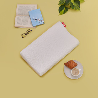 duroflex Life Dual Height Antimicrobial Foam Solid Sleeping Pillow Pack of 1(White)