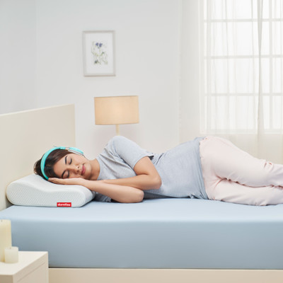 duroflex Neck Pro Cool Gel Technology Memory Foam Solid Orthopaedic Pillow Pack of 1(White)