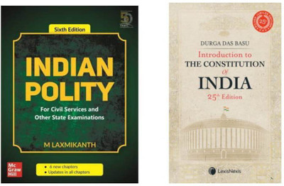 Indian Polity 6th Edition & New Edition Introduction To The Constitution Of India Set Of 2 (Two) Books(Paperback, M.Laxmikanth, D.D Basu))