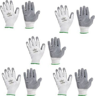 SS & WW SUPERIOR QUALITY ANTI CUT SAFETY HAND GLOVE-19 Nylon, Synthetic, Latex Safety Gloves (10) Latex, Nylon, Synthetic  Safety Gloves(Pack of 10)