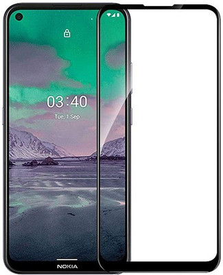 Bodoma Edge To Edge Tempered Glass for Nokia 3.4(Pack of 1)
