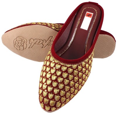 Flowflying Ethnic Mule For Women(Brown , 11)