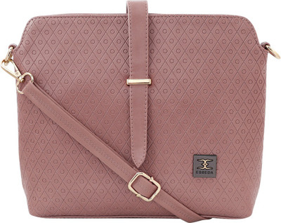 ESBEDA Pink Sling Bag Twill Emboss