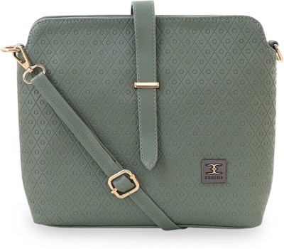 ESBEDA Green Sling Bag Twill Emboss