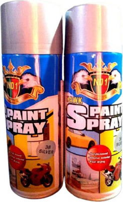 Turtulsgroup Silver Spray Paint 400 ml(Pack of 2)