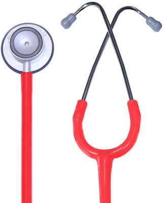 Pulse Wave Sensor Acoustic Stethoscope Single Head Stethoscope Stethoscope High Quality Dual Latex Free Stethoscope Single Head Stethoscope(Scarlet Red)