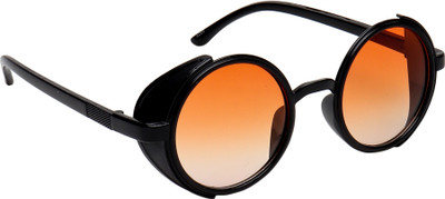 KiwiCaves Oval Sunglasses(For Men & Women, Orange)