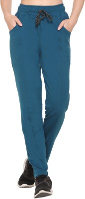 CUPID Solid Women Blue Track Pants