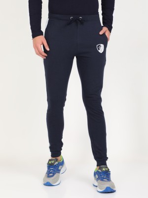 ATHLITION Self Design Men Blue, White Track Pants