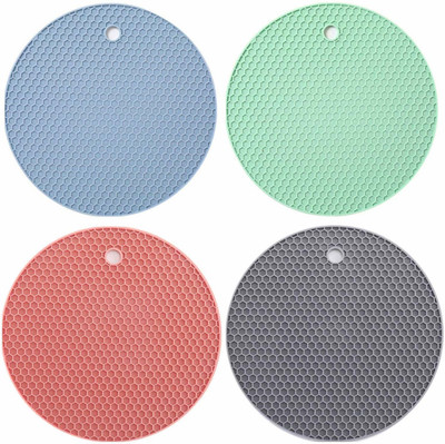 Gentle e kart Round Reversible Rubber Coaster Set(Pack of 4)