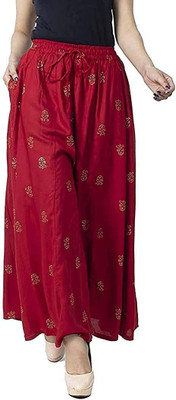 KANGOD'S Relaxed Women Maroon Trousers