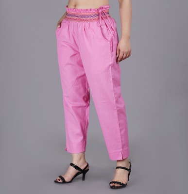 Hi Fashion Regular Fit Women Pink Trousers