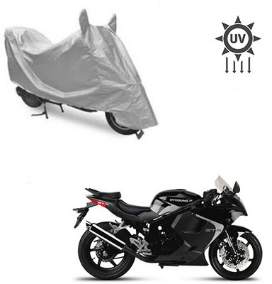 saanvi Two Wheeler Cover for Hyosung(GT250R, Silver)