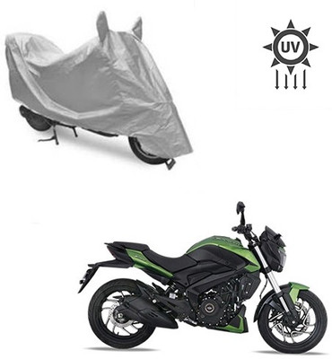 saanvi Two Wheeler Cover for Bajaj(Dominar, Silver)