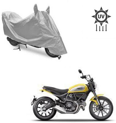 saanvi Waterproof Two Wheeler Cover for Ducati(Scrambler, Silver)