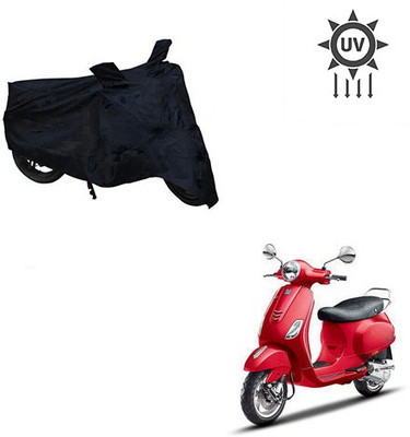 Atulit enterprises Two Wheeler Cover for Piaggio(Vespa VXL, Black)
